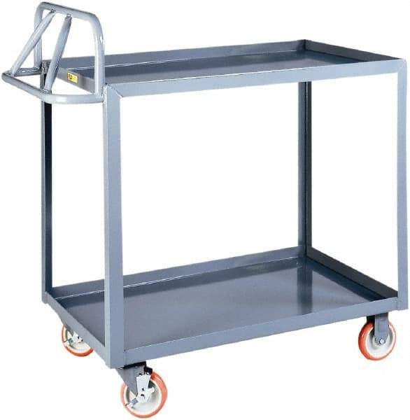 Little Giant - 1,200 Lb Capacity, 24" Wide x 41-1/2" Long x 42" High Shelf Cart - 2 Shelf, Steel - Apex Tool & Supply
