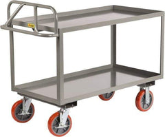 Little Giant - 3,600 Lb Capacity, 24" Wide x 53-1/2" Long x 42" High Shelf Cart - 2 Shelf, Steel - Apex Tool & Supply