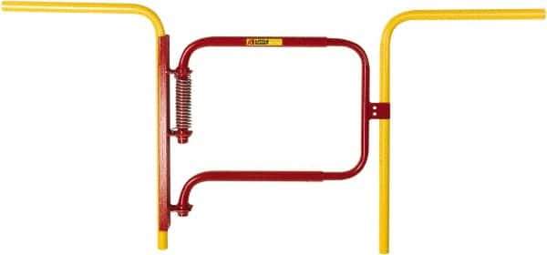Little Giant - Stainless Steel & Powder Coated Steel Self Closing Rail Safety Gate - Fits 22-1/2 to 36" Clear Opening, 24" Wide x 24" Door Height, 18 Lb, Red - Apex Tool & Supply