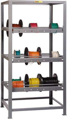 Little Giant - 150 Lb per Spindle Capacity, Gray Wire Spool Rack - 36" Wide x 72" High x 30" Deep, Steel - Apex Tool & Supply