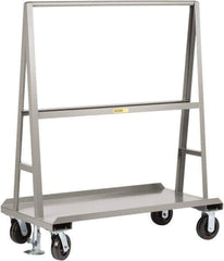 Little Giant - 2,000 Lb Capacity Steel A-Frame Truck - Steel Deck, 30" OAW, Phenolic Casters - Apex Tool & Supply