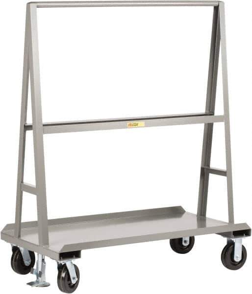 Little Giant - 2,000 Lb Capacity Steel A-Frame Truck - Steel Deck, 24" OAW, Phenolic Casters - Apex Tool & Supply