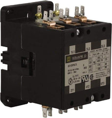 Square D - 3 Pole, 75 Amp Inductive Load, 24 Coil VAC at 50/60 Hz, Definite Purpose Contactor - Phase 1 and Phase 3 Hp:  15 at 230 VAC, 25 at 230 VAC, 40 at 460 VAC, 40 at 575 VAC, 5 at 115 VAC, 94 Amp Resistive Rating, CE, CSA, UL Listed - Apex Tool & Supply