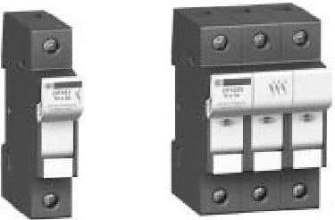 Schneider Electric - 3 Pole, 600 Volt, 30 Amp, DIN Rail Mount Fuse Holder - Compatible with CC Class, 52mm Wide Fuse - Apex Tool & Supply