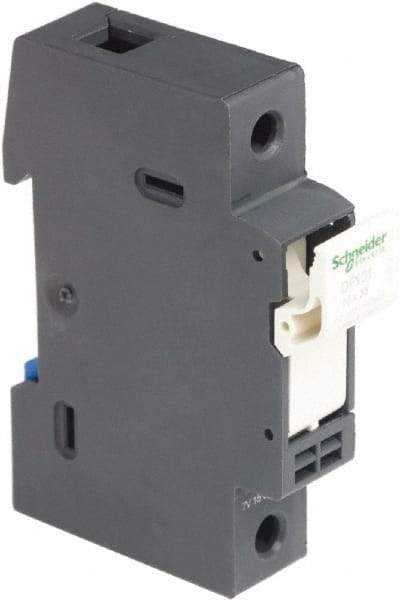 Schneider Electric - 1 Pole, 600 Volt, 32 Amp, DIN Rail Mount Fuse Holder - Compatible with 38mm Long x 17mm Wide and 10mm Diameter Fuse - Apex Tool & Supply
