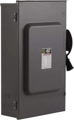 Square D - 200 Amp, 240 V, 3 Pole Fused Safety Switch - NEMA 3R, 15 hp at 240 VAC (Single Phase), 60 hp at 240 VAC (Triple Phase), 3PST Contact Form - Apex Tool & Supply