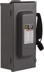 Square D - 100 Amp, 240 V, 3 Pole Fused Safety Switch - NEMA 3R, 15 hp at 240 VAC (Single Phase), 30 hp at 240 VAC (Triple Phase), 3PST Contact Form - Apex Tool & Supply