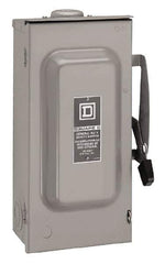 Square D - 100 Amp, 240 V, 2 Pole Fused Safety Switch - NEMA 3R, 15 hp at 240 VAC (Single Phase), 30 hp at 240 VAC (Triple Phase), DPST Contact Form - Apex Tool & Supply
