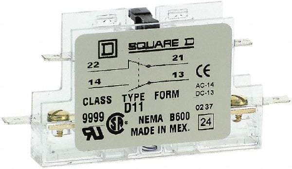 Square D - 5 Amp, Contactor Auxiliary Contact Kit - Apex Tool & Supply