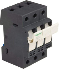 Schneider Electric - 3 Pole, 600 Volt, 30 Amp, DIN Rail Mount Fuse Holder - Compatible with CC Class, 52mm Wide Fuse - Apex Tool & Supply