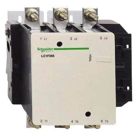 Schneider Electric - 3 Pole, 265 Amp at 440 VAC and 350 Amp at 440 VAC, Nonreversible IEC Contactor - Bureau Veritas, CCC, CSA, DNV, EN/IEC 60947-1, EN/IEC 60947-4-1, GL, JEM 1038, LROS, RINA, RMRoS, RoHS Compliant, UL Listed - Apex Tool & Supply
