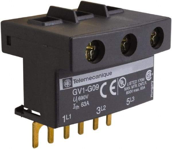 Schneider Electric - 63 Amp Circuit Breaker Terminal Block - Use with Linergy, TeSys D, TeSys GV2, TeSys K, TeSys LS1, TeSys U - Apex Tool & Supply