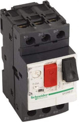 Schneider Electric - 23 Amp, 690 VAC at 50/60 Hz, 3 Pole, Bolt On, Clip Motor Circuit Breaker - Thermal Magnetic Trip, Multiple Breaking Capacity Ratings, 78mm Deep x 89mm High x 45mm Wide - Apex Tool & Supply