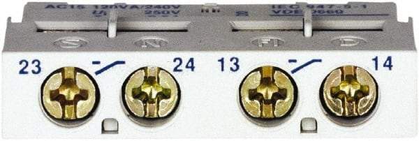 Schneider Electric - Circuit Breaker Auxiliary Contact Block - Use with GV2L, GV2LE, GV2ME, GV2P, GV2RT, GV3L, GV3P, TeSys - Apex Tool & Supply