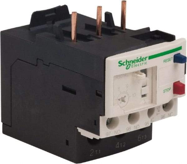 Schneider Electric - 3 Pole, NEMA Size 00-1, 7 to 10 Amp, 690 VAC, Thermal NEMA Overload Relay - Trip Class 20, For Use with LC1D09, LC1D12, LC1D18, LC1D25, LC1D32 and LC1D38 - Apex Tool & Supply
