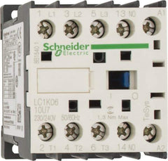 Schneider Electric - 3 Pole, 230 to 240 Coil VAC at 50/60 Hz, 6 Amp at 440 VAC, Nonreversible IEC Contactor - BS 5424, CSA, IEC 60947, NF C 63-110, RoHS Compliant, UL Listed, VDE 0660 - Apex Tool & Supply