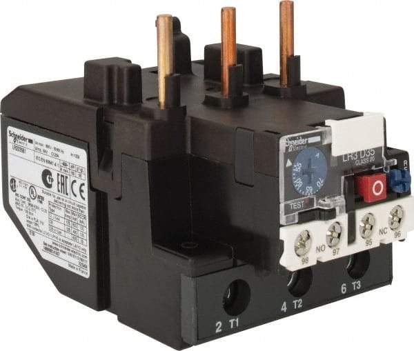 Schneider Electric - 55 to 70 Amp, 690 VAC, Thermal IEC Overload Relay - Trip Class 20, For Use with LC1D80 and LC1D95 - Apex Tool & Supply