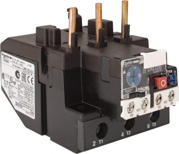 Schneider Electric - 63 to 80 Amp, 690 VAC, Thermal IEC Overload Relay - Trip Class 20, For Use with LC1D80 and LC1D95 - Apex Tool & Supply
