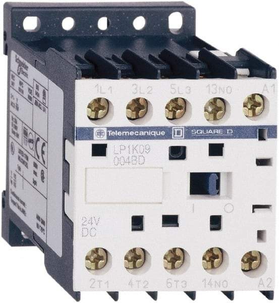 Schneider Electric - 4 Pole, 24 Coil VDC, 16 Amp at 690 VAC and 20 Amp at 440 VAC, Nonreversible IEC Contactor - BS 5424, CSA, IEC 60947, NF C 63-110, RoHS Compliant, UL Listed, VDE 0660 - Apex Tool & Supply