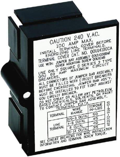 Square D - 100 Amp Circuit Breaker Jumper Bar Assembly - Use with QOU Circuit Breaker - Apex Tool & Supply