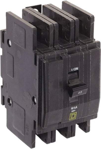 Square D - 40 Amp, 240 VAC, 3 Pole, Panel Mount Miniature Circuit Breaker - Apex Tool & Supply