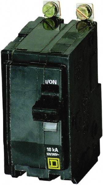 Square D - 15 Amp, 240 VAC, 2 Pole, Bolt On Miniature Circuit Breaker - 14-8 AWG - Apex Tool & Supply
