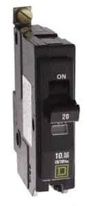 Square D - 25 Amp, 240 VAC, 1 Pole, Bolt On Miniature Circuit Breaker - 14-8 AWG - Apex Tool & Supply