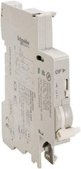 Schneider Electric - Circuit Breaker Auxiliary Switch - 12-125 VDC, 12-277 VAC Control Voltage, Use with C120 Protective Devices, C60 Protective Devices, N40 Protective Devices - Apex Tool & Supply