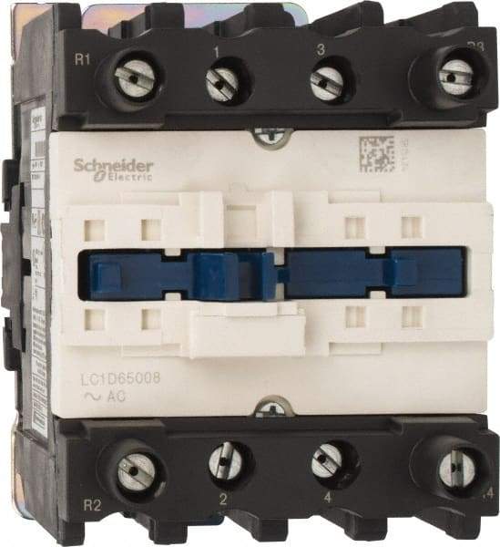 Schneider Electric - 4 Pole, 120 Coil VAC at 60 Hz, 80 Amp at 440 VAC, Nonreversible IEC Contactor - Bureau Veritas, CCC, CSA, CSA C22.2 No. 14, DNV, EN/IEC 60947-4-1, EN/IEC 60947-5-1, GL, GOST, LROS, RINA, RoHS Compliant, UL 508, UL Listed - Apex Tool & Supply