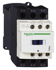 Schneider Electric - 3 Pole, 24 Coil VAC at 50/60 Hz, 25 Amp at 440 VAC and 40 Amp at 440 VAC, Nonreversible IEC Contactor - 1 Phase hp: 2 at 115 VAC, 3 at 230/240 VAC, 3 Phase hp: 15 at 460/480 VAC, 20 at 575/600 VAC, 5 at 200/208 VAC, 7.5 at 230/240 VAC - Apex Tool & Supply