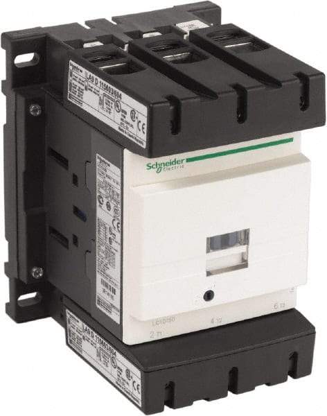 Schneider Electric - 3 Pole, 120 Coil VAC at 50/60 Hz, 150 Amp at 440 VAC, Nonreversible IEC Contactor - Bureau Veritas, CCC, CSA, CSA C22.2 No. 14, DNV, EN/IEC 60947-4-1, EN/IEC 60947-5-1, GL, GOST, LROS, RINA, RoHS Compliant, UL 508, UL Listed - Apex Tool & Supply