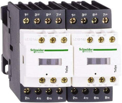 Schneider Electric - 3 Pole, 120 Coil VAC at 50/60 Hz, 40 Amp at 440 VAC, Reversible IEC Contactor - 1 Phase hp: 3 at 115 VAC, 5 at 230/240 VAC, 3 Phase hp: 10 at 200/208 VAC, 10 at 230/240 VAC, 30 at 460/480 VAC, 30 at 575/600 VAC - Apex Tool & Supply