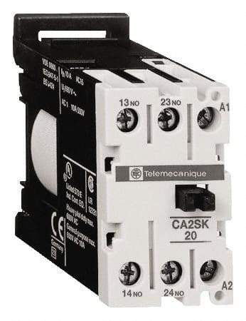 Schneider Electric - NC/NO, 24 VDC Control Relay - DIN Rail Mount - Apex Tool & Supply