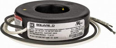 Square D - 200 Amp AC Input, 5 Amp AC Output, Panel Meter Current Transformer - Flying Lead Terminal, For Use with Ammeter, Solid State Transducer - Apex Tool & Supply