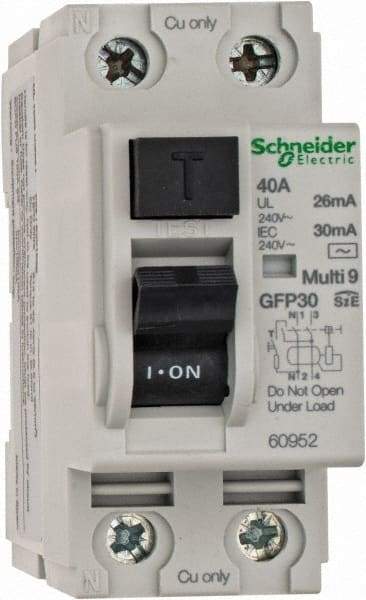 Schneider Electric - 40 Amp, 240 VAC, 2 Pole, Residual Current Device - Apex Tool & Supply
