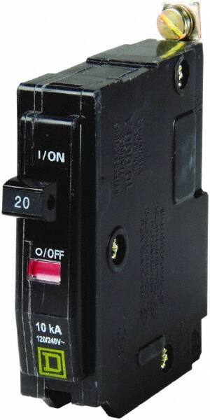 Square D - 20 Amp, 240 VAC, 1 Pole, Bolt On Miniature Circuit Breaker - 14-8 AWG - Apex Tool & Supply