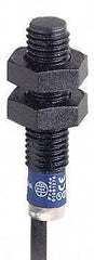 Telemecanique Sensors - PNP, 2.5mm Detection, Cylinder, Inductive Proximity Sensor - 3 Wires, IP67, 12 to 24 VDC, M8x1 Thread, 33mm Long - Apex Tool & Supply