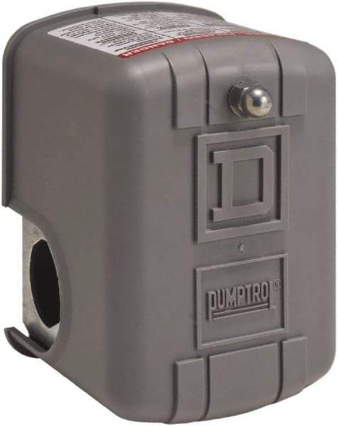 Square D - 1 and 3R NEMA Rated, 5 to 10 psi, Electromechanical Pressure and Level Switch - Adjustable Pressure, 230 VAC, L1-T1 Terminal, For Use with Square D Pumptrol - Apex Tool & Supply