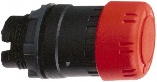 Schneider Electric - 22mm Mount Hole, Extended Mushroom Head, Pushbutton Switch Only - Round, Red Pushbutton, Maintained (MA), Momentary (MO) - Apex Tool & Supply