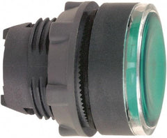 Schneider Electric - 22mm Mount Hole, Flush, Pushbutton Switch Only - Round, Green Pushbutton, Illuminated, Maintained (MA) - Apex Tool & Supply