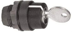 Schneider Electric - 22mm Mount Hole, 3 Position, Key Operated, Selector Switch Only - Black, Maintained (MA), Shock, Vibration and Water Resistant - Apex Tool & Supply
