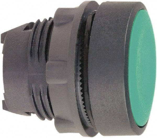 Schneider Electric - 22mm Mount Hole, Flush, Pushbutton Switch Only - Round, Green Pushbutton, Nonilluminated, Momentary (MO) - Apex Tool & Supply