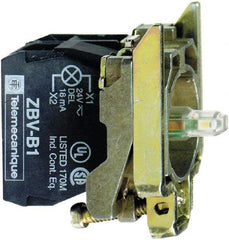 Schneider Electric - 110-120 V Orange Lens LED Indicating Light - Screw Clamp Connector, Vibration Resistant - Apex Tool & Supply
