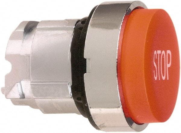 Schneider Electric - 22mm Mount Hole, Extended Straight, Pushbutton Switch Only - Round, Red Pushbutton, Nonilluminated, Momentary (MO) - Apex Tool & Supply