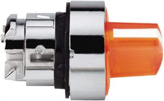 Schneider Electric - 22mm Mount Hole, 2 Position, Handle Operated, Selector Switch - Orange, Momentary (MO), Illuminated, Shock, Vibration and Water Resistant - Apex Tool & Supply