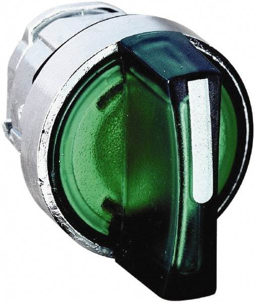 Schneider Electric - 22mm Mount Hole, 2 Position, Handle Operated, Selector Switch - Green, Maintained (MA), Illuminated, Shock, Vibration and Water Resistant - Apex Tool & Supply