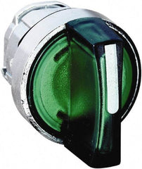 Schneider Electric - 22mm Mount Hole, 3 Position, Handle Operated, Selector Switch - Green, Maintained (MA), Illuminated, Shock, Vibration and Water Resistant - Apex Tool & Supply