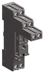 Schneider Electric - 250 VAC, 12 Amp, Flat Relay Socket - DIN Rail Mount, Panel Mount, IP20, Box Lug Separate Terminal - Apex Tool & Supply