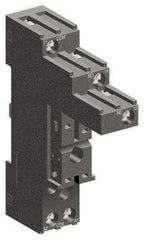 Schneider Electric - 250 VAC, 12 Amp, Flat Relay Socket - DIN Rail Mount, Panel Mount, IP20, Box Lug Separate Terminal - Apex Tool & Supply