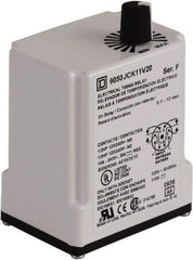 Square D - DPDT Time Delay Relay - 10 Contact Amp, 12 VAC/VDC - Apex Tool & Supply